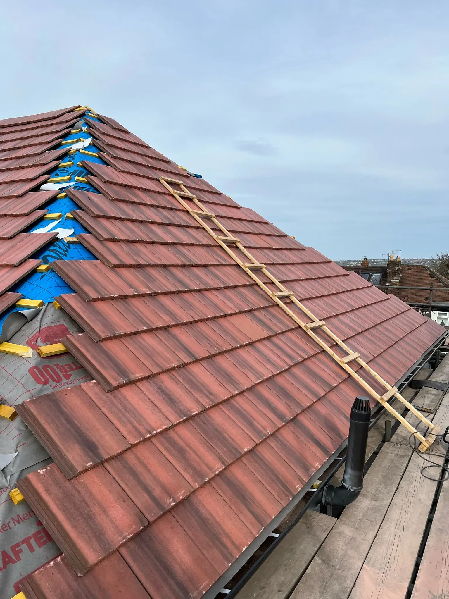 New pitched roof tiling installation in Sheffield